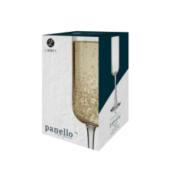 SET 4 COPAS ESPUMANTE FLAUTA PANELLO 221 ML