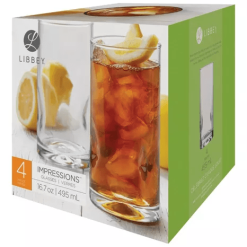 SET 4 VASOS LIBBEY IMPRESSIONS