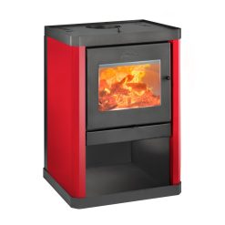 ESTUFA A LEÑA CLASSIC 400 ROJO ITALIANO AMESTI